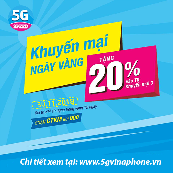 Khuyến mãi của Vinaphone ngày 30/11 ưu đãi cho thuê bao trả trước