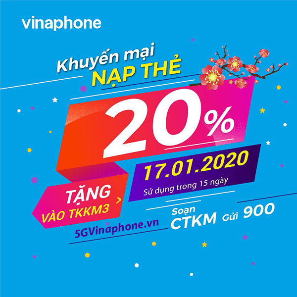 Vinaphone khuyến mãi ngày 17/1/2020 cho TB may mắn