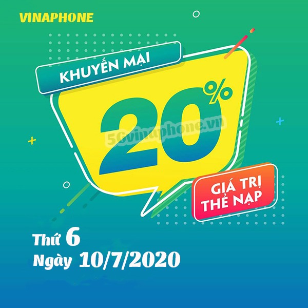 Khuyến mãi Vinaphone ngày 10/7/2020 ưu đãi cho tb trả trước