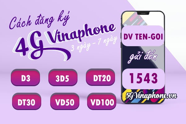 Cách đăng ký gói cước 4G vinaphone 3 ngày, 7 ngày giá tiết kiệm