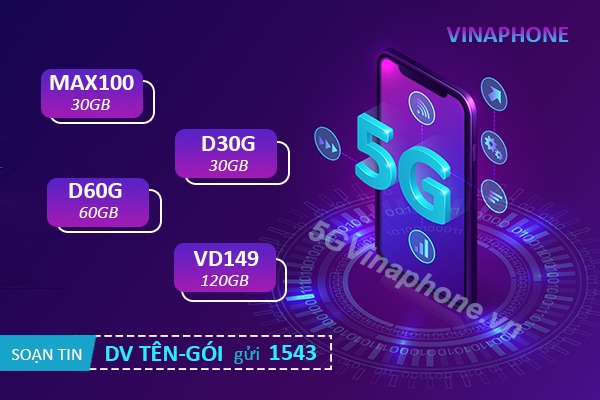 Các gói cước 5G Vinaphone ưu đãi khủng cho thuê bao trả sau