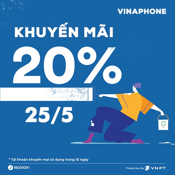 Khuyến mãi Vinaphone ngày 25/5/2021 ưu đãi cho TB may mắn