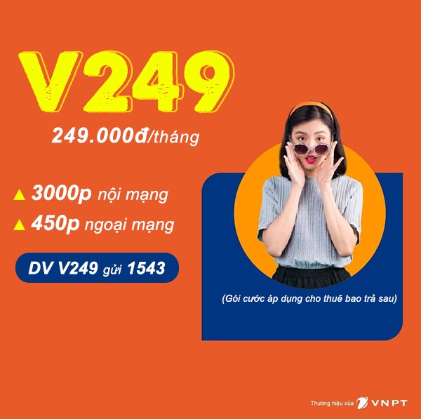 Đăng ký gói cước V249 Vinaphone miễn phí 3450p gọi Free