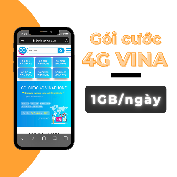 Các gói cước 4G Vinaphone 1GB 1 ngày