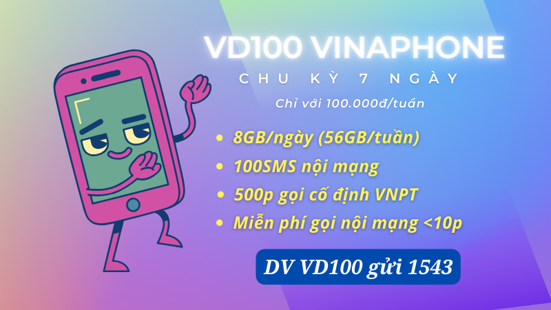 Hướng dẫn đăng ký gói cước VD100 Vinaphone