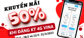 HOT: Vinaphone khuyến mãi 50% cước đăng ký 4G trong tháng 2, 3/2023