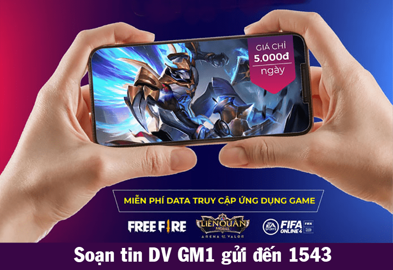 Đăng ký gói cước GM1 Vinaphone free data chơi game thả ga