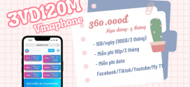 Đăng ký gói 3VD120M Vinaphone ưu đãi 90GB, Free gọi suốt 3 tháng