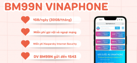 Đăng ký gói cước BM99N Vinaphone 99K có 30GB, miễn phí 1530p gọi