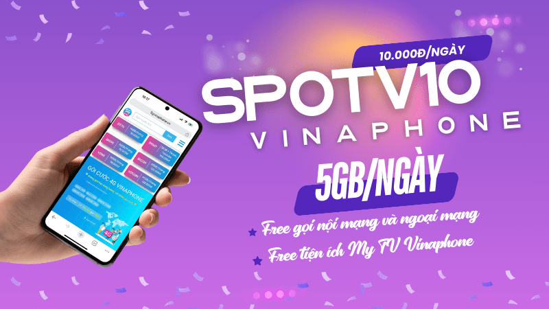 Đăng ký gói cước SPOTV19 Vinaphone khuyến mãi combo data và gọi dùng cả ngày 