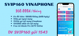 Đăng ký gói cước SVIP160 Vinaphone có 6GB/ngày, Free gọi + SMS cả tháng
